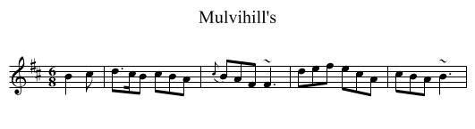 Mulvihill's - staff notation