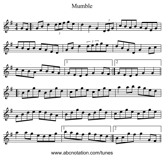 Mumble - staff notation