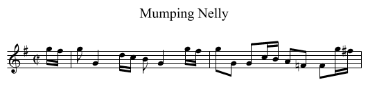 Mumping Nelly - staff notation