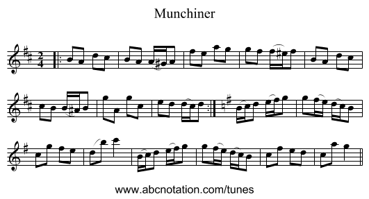 Munchiner - staff notation