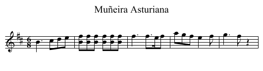 Muñeira Asturiana - staff notation