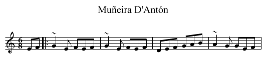 Muñeira D'Antón - staff notation