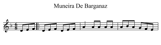 Muneira De Barganaz - staff notation