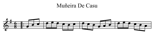 Muñeira De Casu - staff notation