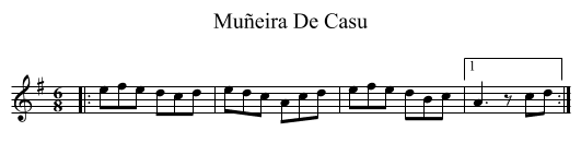 Muñeira De Casu - staff notation