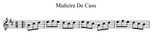 Muñeira De Casu - staff notation