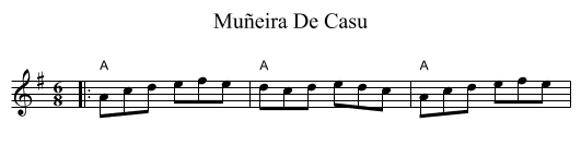 Muñeira De Casu - staff notation