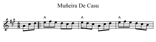 Muñeira De Casu - staff notation