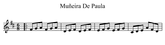 Muñeira De Paula - staff notation