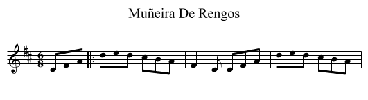 Muñeira De Rengos - staff notation