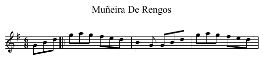 Muñeira De Rengos - staff notation