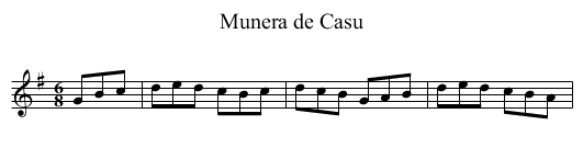 Munera de Casu - staff notation