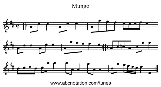 Mungo - staff notation