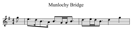 Munlochy Bridge - staff notation