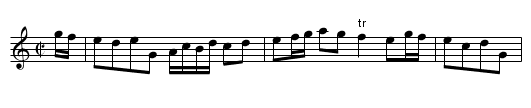 Mun's Delight - staff notation