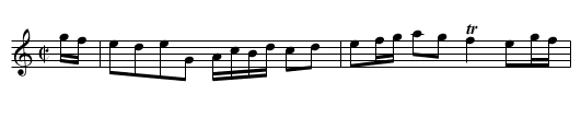 Mun's Delight - staff notation
