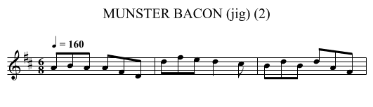 MUNSTER BACON (jig) (2) - staff notation