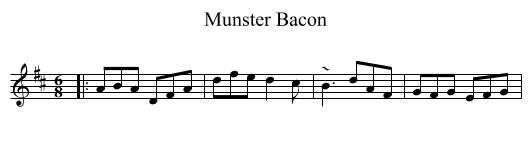 Munster Bacon - staff notation