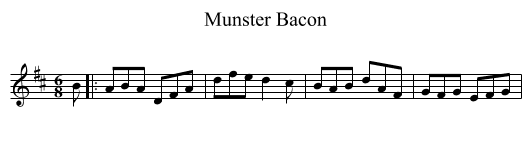 Munster Bacon - staff notation