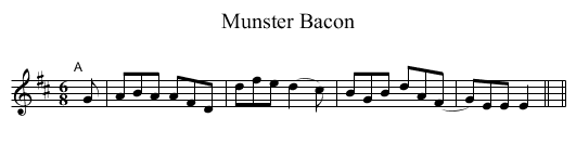 Munster Bacon - staff notation