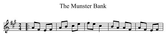 Munster Bank, The  - staff notation