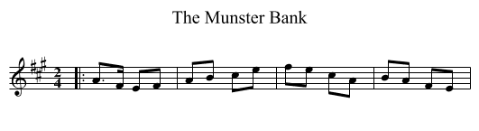 Munster Bank, The  - staff notation