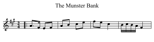 Munster Bank, The  - staff notation