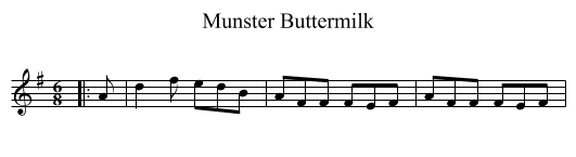 Munster Buttermilk - staff notation