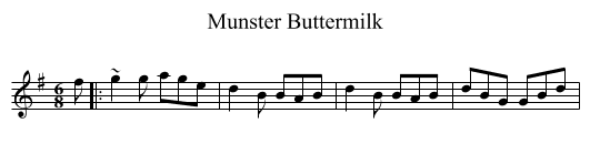 Munster Buttermilk - staff notation