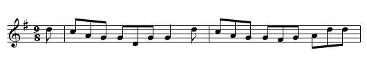 Munster Gimlet - staff notation