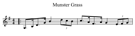 Munster Grass - staff notation