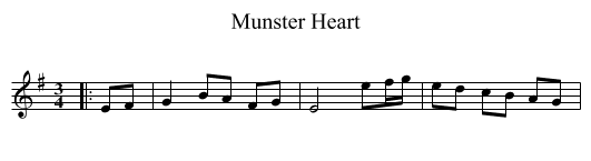 Munster Heart - staff notation