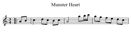 Munster Heart - staff notation