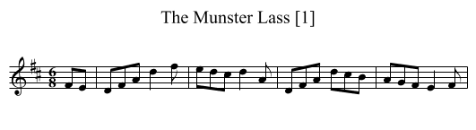 Munster Lass [1], The - staff notation