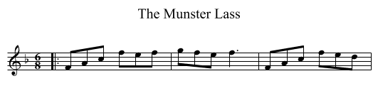 Munster Lass, The  - staff notation