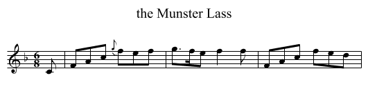 Munster Lass, the  - staff notation