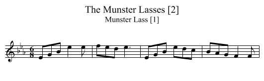 Munster Lasses [2], The - staff notation