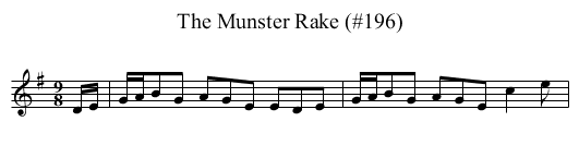 Munster Rake (#196), The - staff notation