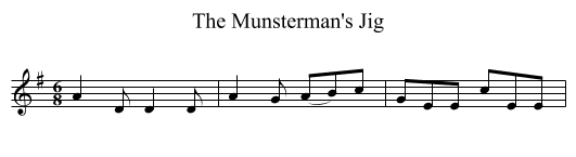 Munsterman's Jig, The - staff notation