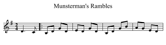 Munsterman's Rambles - staff notation