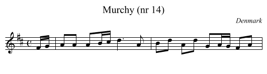 Murchy (nr 14) - staff notation
