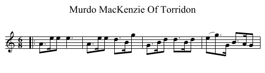 Murdo MacKenzie Of Torridon - staff notation