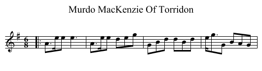 Murdo MacKenzie Of Torridon - staff notation