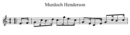Murdoch Henderson - staff notation