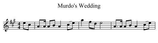 Murdo's Wedding - staff notation