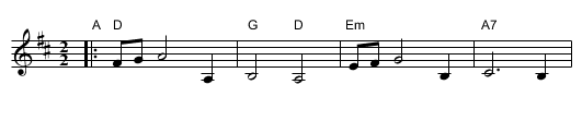 Muriel's Measure   [D] - staff notation
