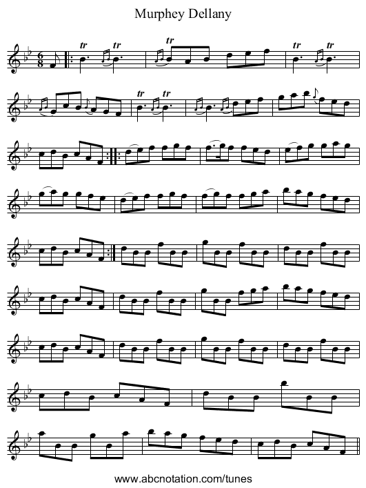Murphey Dellany - staff notation
