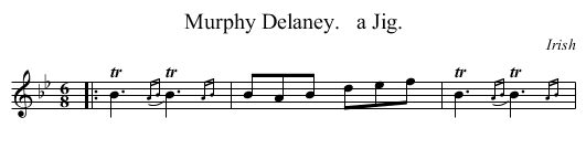 Murphy Delaney.   a Jig. - staff notation