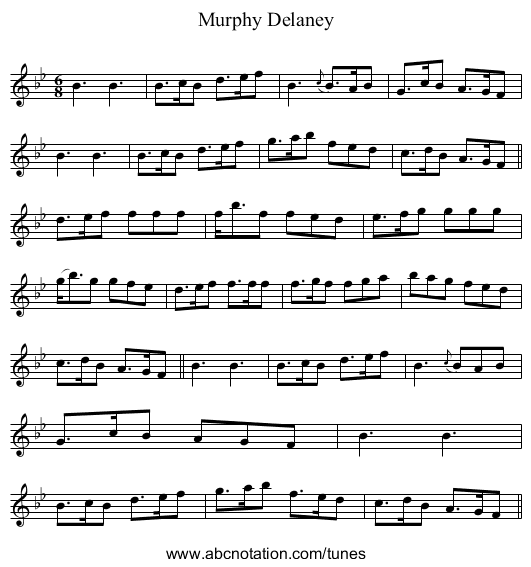 Murphy Delaney - staff notation