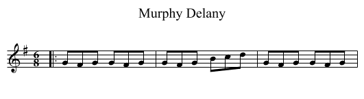 Murphy Delany - staff notation